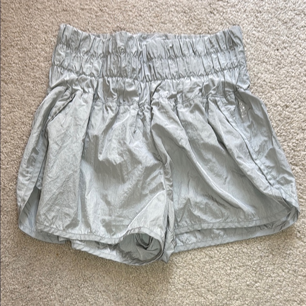 Free People Movement Gray High Waist Athletic Shorts